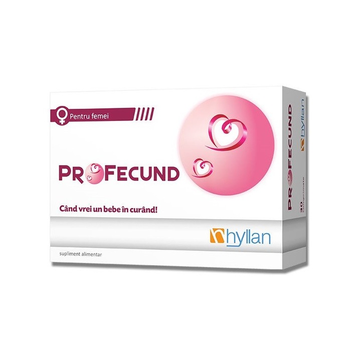 Supliment alimentar pentru stimularea fertilitatii femeilor Profecund, 30 comprimate