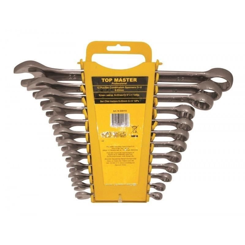 Set chei combinate Topmaster Pro 12Pcs CrV 6-22mm DIN3113 TM(6/18)