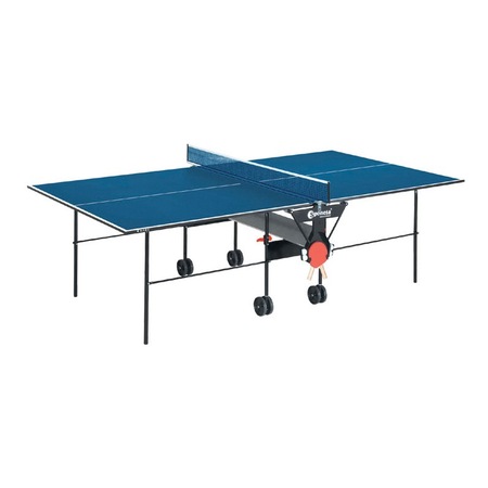 Pachet masa tenis interior Sponeta S1-13 I albastra + Set 2 palete si 3 mingi Spokey Standard