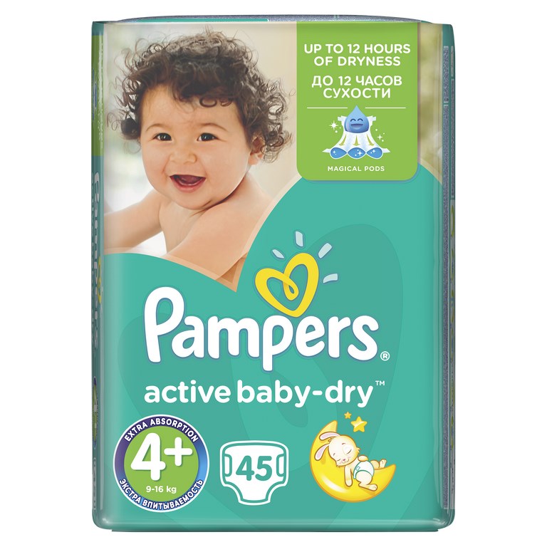 Pampers Active Baby Dry Pelenka 4 os Plus Méret Maxi 45 db eMAG hu