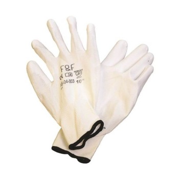 Manusi Protectie PROTEK Bunting White ECO, Tricot din Nylon si Poliuretan, Marimea 7, Albe Manusi Protectie PROTEK Bunting White ECO, Tricot din Nylon si Poliuretan, Marimea 7, Albe