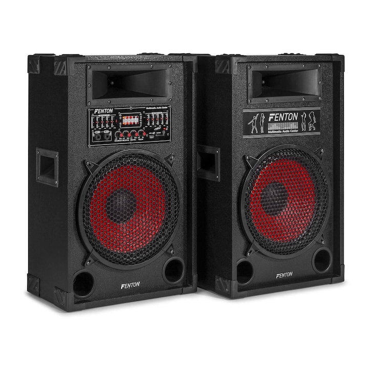 Fenton SPA-1200R MP3 2x600W (30cm) aktív karaoke hangfal szett