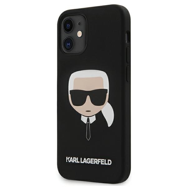 Husa iPhone 12 Mini Karl Lagerfeld Silicone Karl`s Head Black