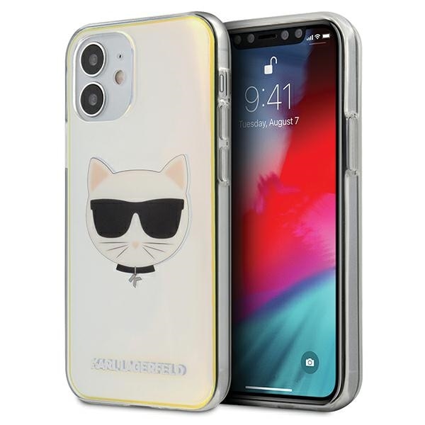 Husa iPhone 12 Mini Karl Lagerfeld multicolor hardcase Iridescent Choupette