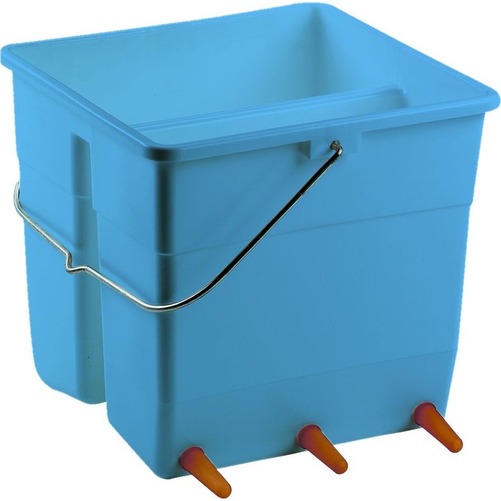 Galeata dubla alaptare miei si iezi cu 6 tetine, 11L