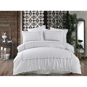 Lenjerie de pat brodata, de lux, bumbac satinat Susie v17, lenjerie pat dublu, 6 piese, 200x220 / 50x70, 100% bumbac Lenjerie de pat brodata, de lux, bumbac satinat Susie v17, lenjerie pat dublu, 6 piese, 200x220 / 50x70, 100% bumbac