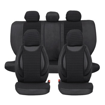 Set Huse scaun Universal Negru 12 piese Set Huse scaun Universal Negru 12 piese