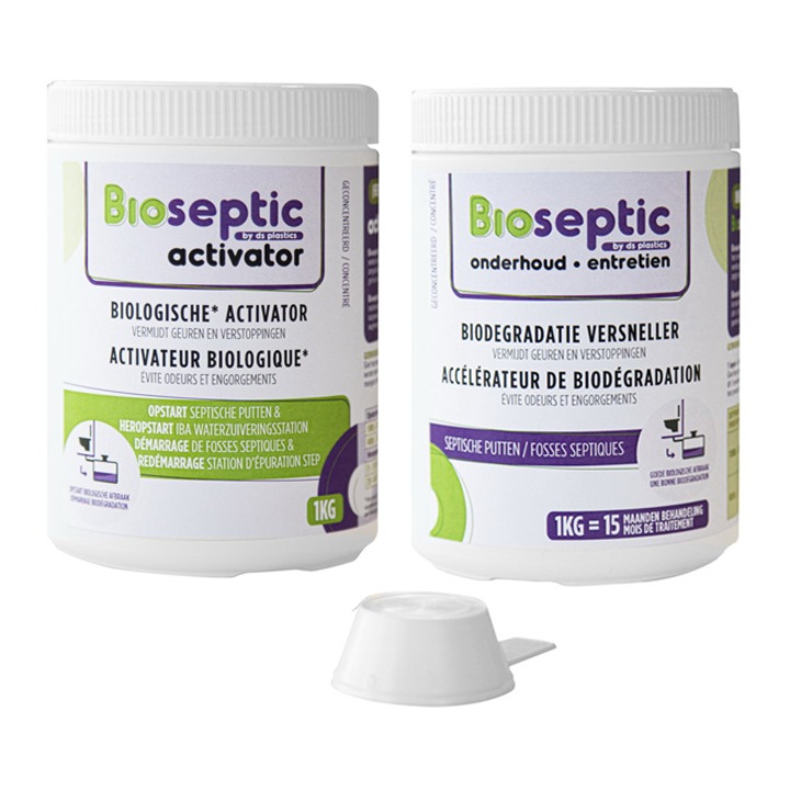 Pachet Activator-Bio pentru pornire si intretinere fose septice si statii de epurare, Bioseptic, 1 Kg