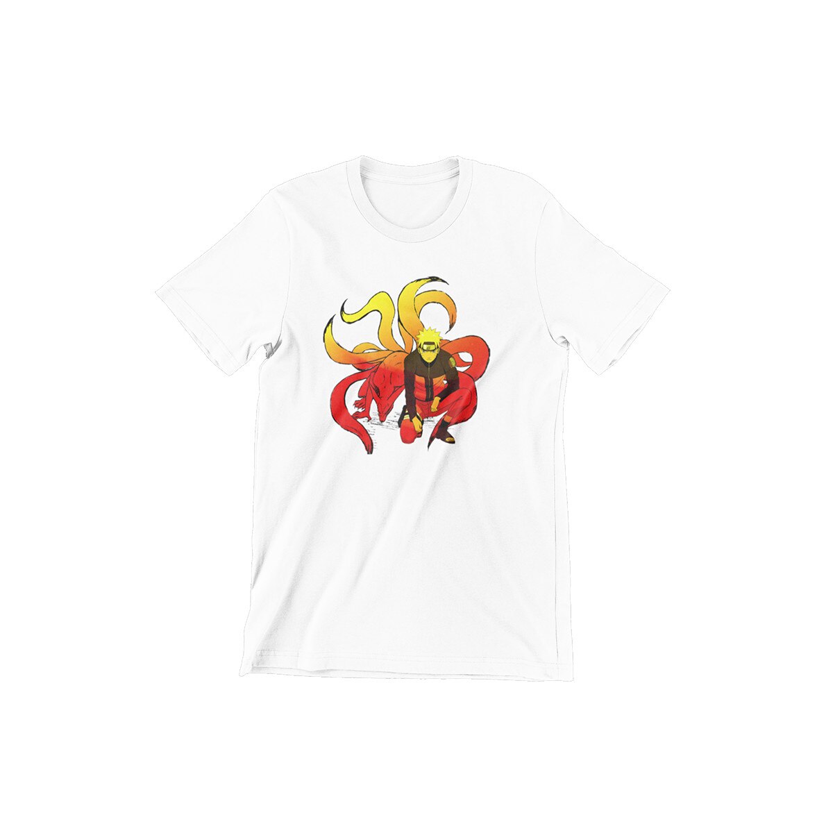 Tricou Copii, baieti, Naruto Shippuden, Naruto and 9 tails, Alb