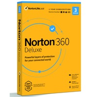 Antivirus Norton 360 Deluxe, Backup 25GB, 1 An, 3 Dispozitive, 1 Utilizator