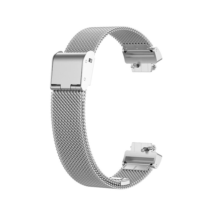 Гривна от неръждаема стомана, съвместима с Fitbit Inspire / HR - Silver - S, Quick Release