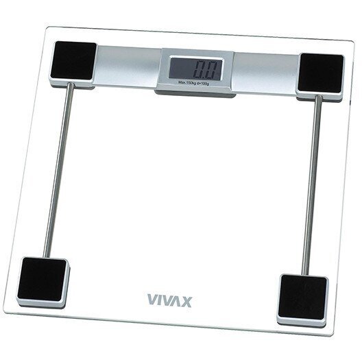 Cantar de persoane Vivax, PS-154, display LCD, max 150 kg, oprire automata, indicator baterie scazuta, indicator suprasarcina, transparent