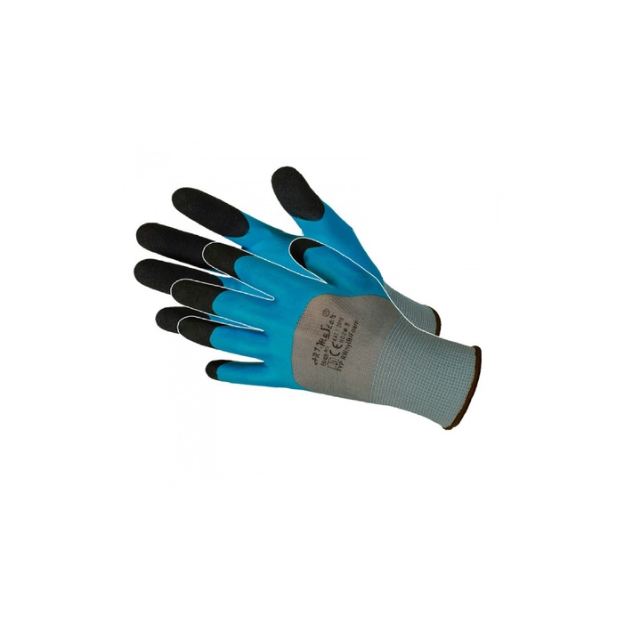 Manusi de protectie ARTMAS FOAM, marimea L, culoare albastru/negru