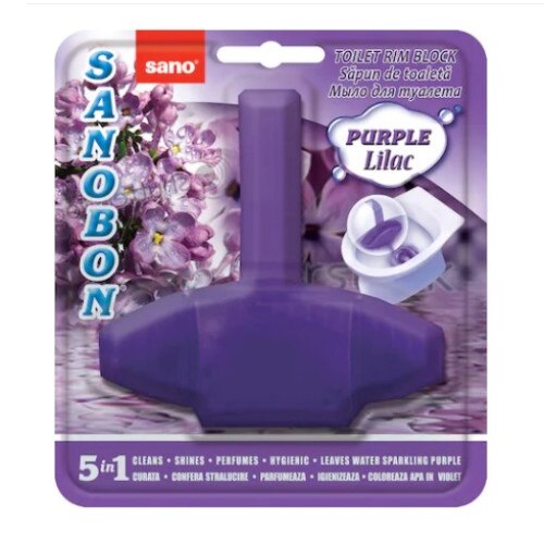 Odorizant solid Sano pentru vasul toaletei, Bon Purple Lavander, 55g