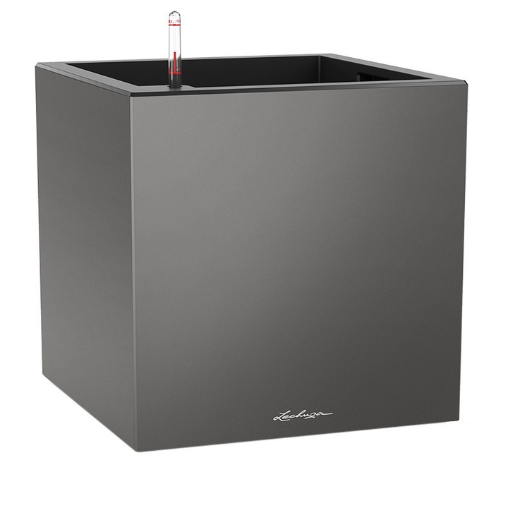Ghiveci Lechuza Canto Square Premium 40 (40 x 40 x 40 cm) Charcoal 13753