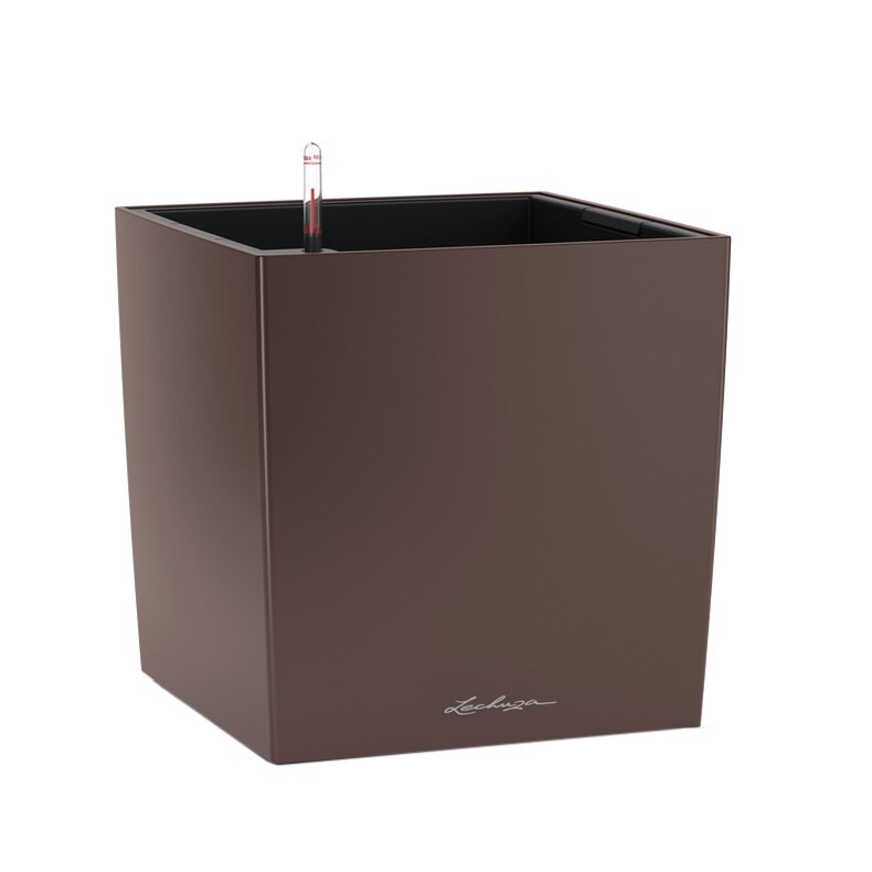 Ghiveci Lechuza Cube Premium 30 (29,5 x 29,5 x 30 cm) Espresso 16461