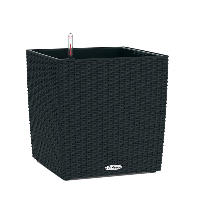 Ghiveci Lechuza Cube Cottage 40 (39 x 39 x 40 cm) Negru Grafit 15384