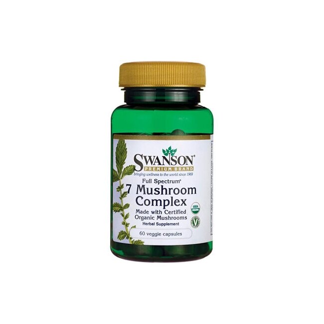 Supliment Alimentar, Swanson, Full Spectrum 7 Mushroom Complex, 60 Capsule