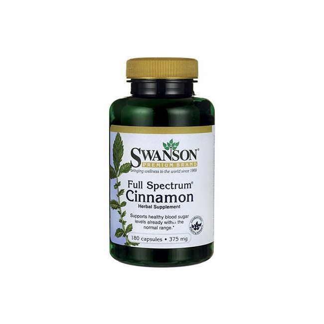 Supliment Alimentar, Swanson, Full Spectrum Cinnamon 375 Mg, 180 Capsule