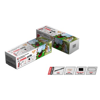 Kit accesorii masina de tuns gazon Ruris Zimbru 889S, cutit, curea, filtru aer, bujie, kit surub Kit accesorii masina de tuns gazon Ruris Zimbru 889S, cutit, curea, filtru aer, bujie, kit surub