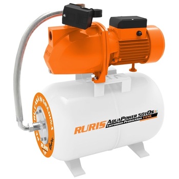 Hidrofor RURIS aquapower 5010S, 2.200 W, 50 l , debit 60 l/min, 70 m inaltime refulare, 9 m adancime absorbtie Hidrofor RURIS aquapower 5010S, 2.200 W, 50 l , debit 60 l/min, 70 m inaltime refulare, 9 m adancime absorbtie