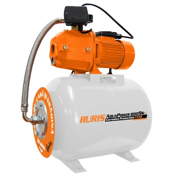 Hidrofor cu ejector RURIS Aquapower 8009S, 1.100 W, 50 l , debit 30 l/min, 55 m inaltime refulare, 25 m adancime absorbtie Hidrofor cu ejector RURIS Aquapower 8009S, 1.100 W, 50 l , debit 30 l/min, 55 m inaltime refulare, 25 m adancime absorbtie