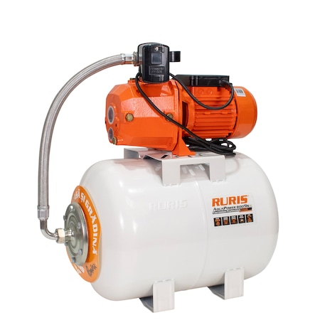 Hidrofor cu ejector RURIS Aquapower 8009S, 1.100 W, 50 l , debit 30 l/min, 55 m inaltime refulare, 25 m adancime absorbtie