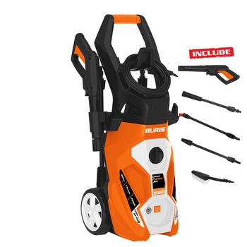 Aparat de spalat cu presiune RURIS CleanPowerJet1500, 2000 W, 450 l/h, 160 bar, accesorii incluse Aparat de spalat cu presiune RURIS CleanPowerJet1500, 2000 W, 450 l/h, 160 bar, accesorii incluse