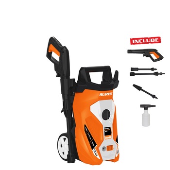 Aparat de spalat cu presiune RURIS CleanPowerJet1100, 1400 W, 390 l/h, 110 bar, accesorii incluse Aparat de spalat cu presiune RURIS CleanPowerJet1100, 1400 W, 390 l/h, 110 bar, accesorii incluse