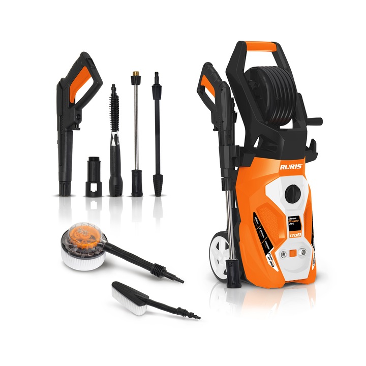 Aparat de spalat cu presiune RURIS CleanPowerJet1700, 2200 W, 450 l/h, 170 bar, accesorii incluse