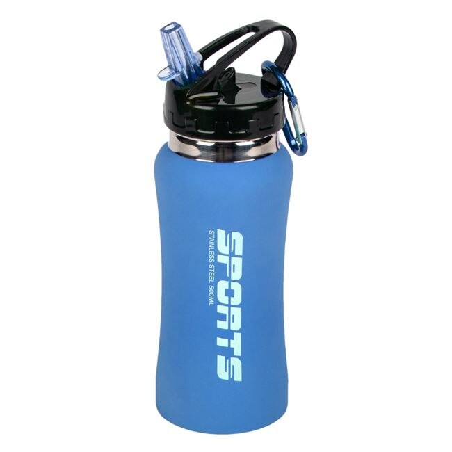 Shaker Ideal pentru prepararea suplimentelor nutritive, 500 ml, albastru, otel inoxidabil