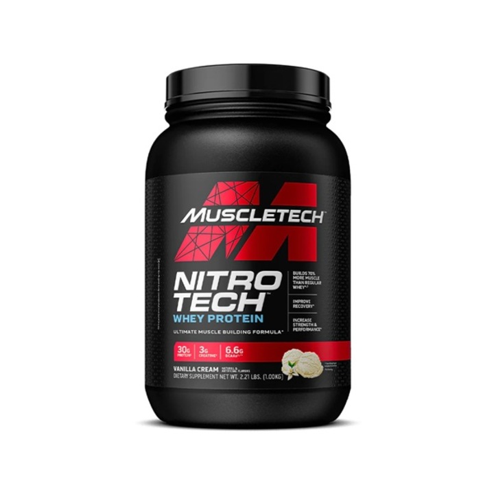 Proteina, Muscletech, Nitrotech, Vanilie 0.907 Kg