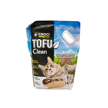 Asternut igienic vegetal, Tofu Clean, pentru pisici, 6 L, C4025811 Asternut igienic vegetal, Tofu Clean, pentru pisici, 6 L, C4025811