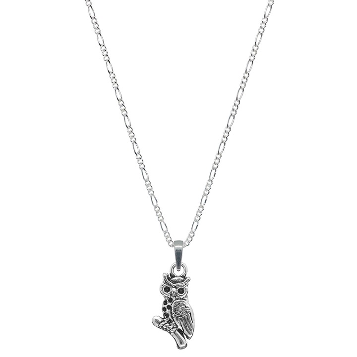 Lantisor argint personalizat pandantiv Bufnita 9685FIG31460 Dras 6752, Argintiu