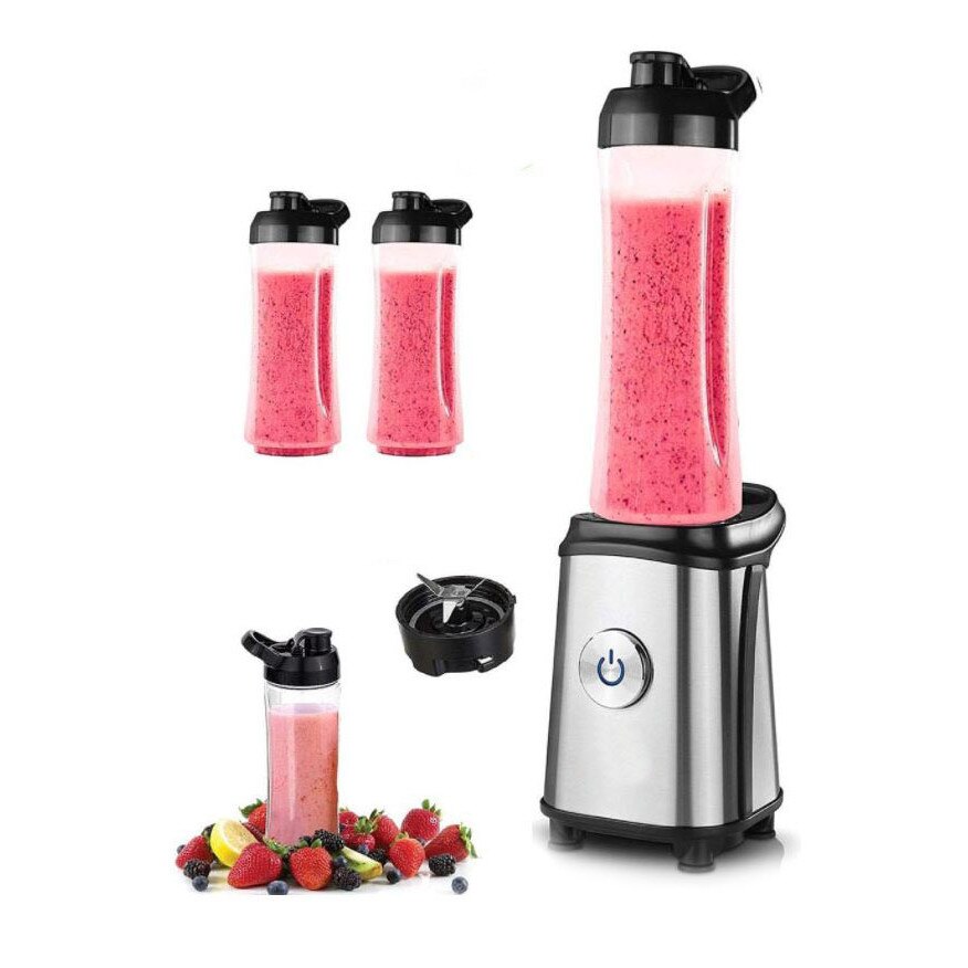 Blender MixEnergy din inox pentru smoothies, 3 recipiente 600ml/600ml