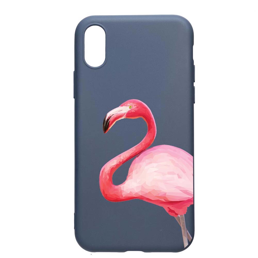 Husa Apple iPhone XR, Flamingo, rezistenta la uzura, anti-alunecare, din silicon Premium, AlaskanBlue, AB55