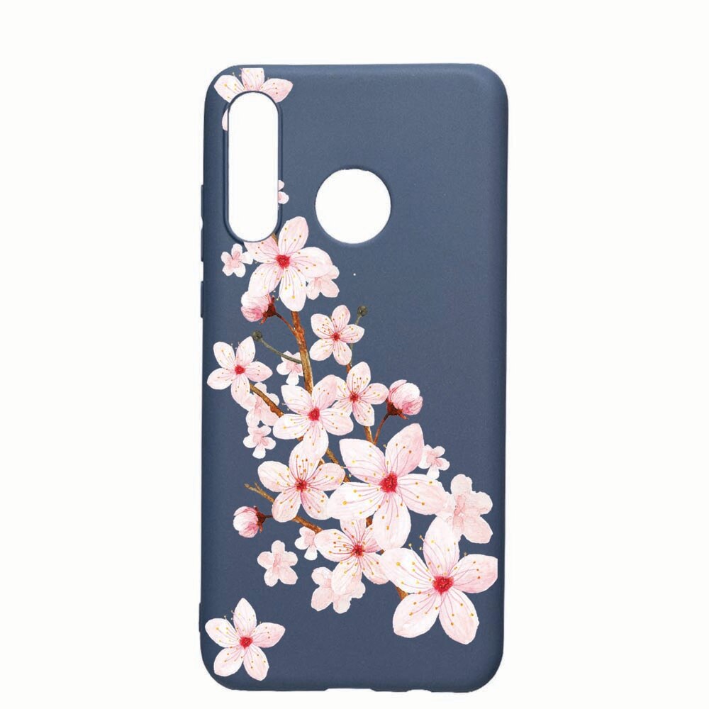 Husa Huawei P30 Lite, Spring Flower, rezistenta la uzura, anti-alunecare, din silicon Premium, AlaskanBlue, AB62