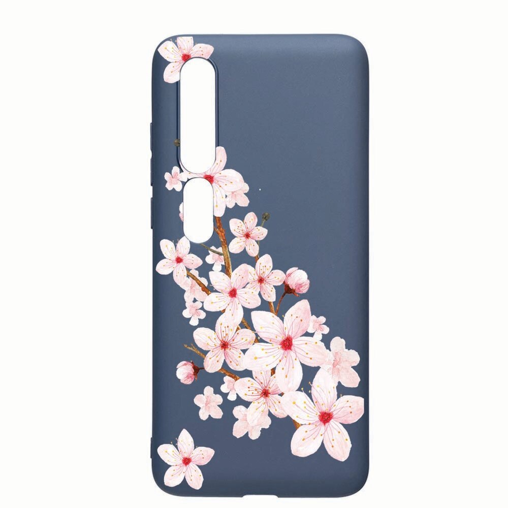 Husa Xiaomi Mi 10 / Mi 10 Pro, Spring Flower, rezistenta la uzura, anti-alunecare, din silicon Premium, AlaskanBlue, AB62