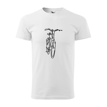 Tricou alb barbati, idee de cadou, pentru biciclisti, Bike Drawing, marime S Tricou alb barbati, idee de cadou, pentru biciclisti, Bike Drawing, marime S