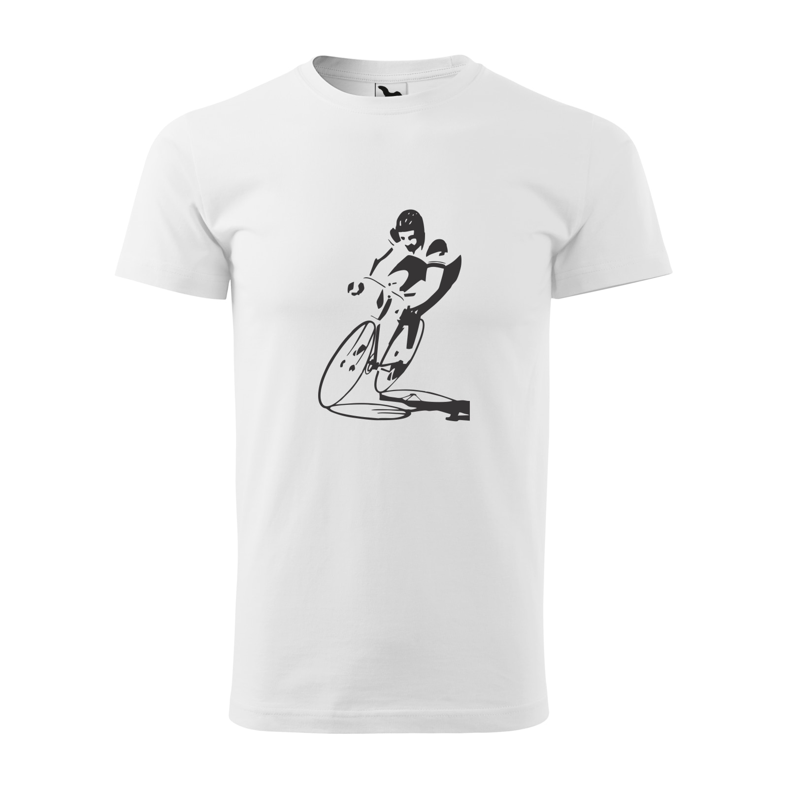 Tricou alb barbati, idee de cadou, pentru biciclisti, Speed Biker, marime L