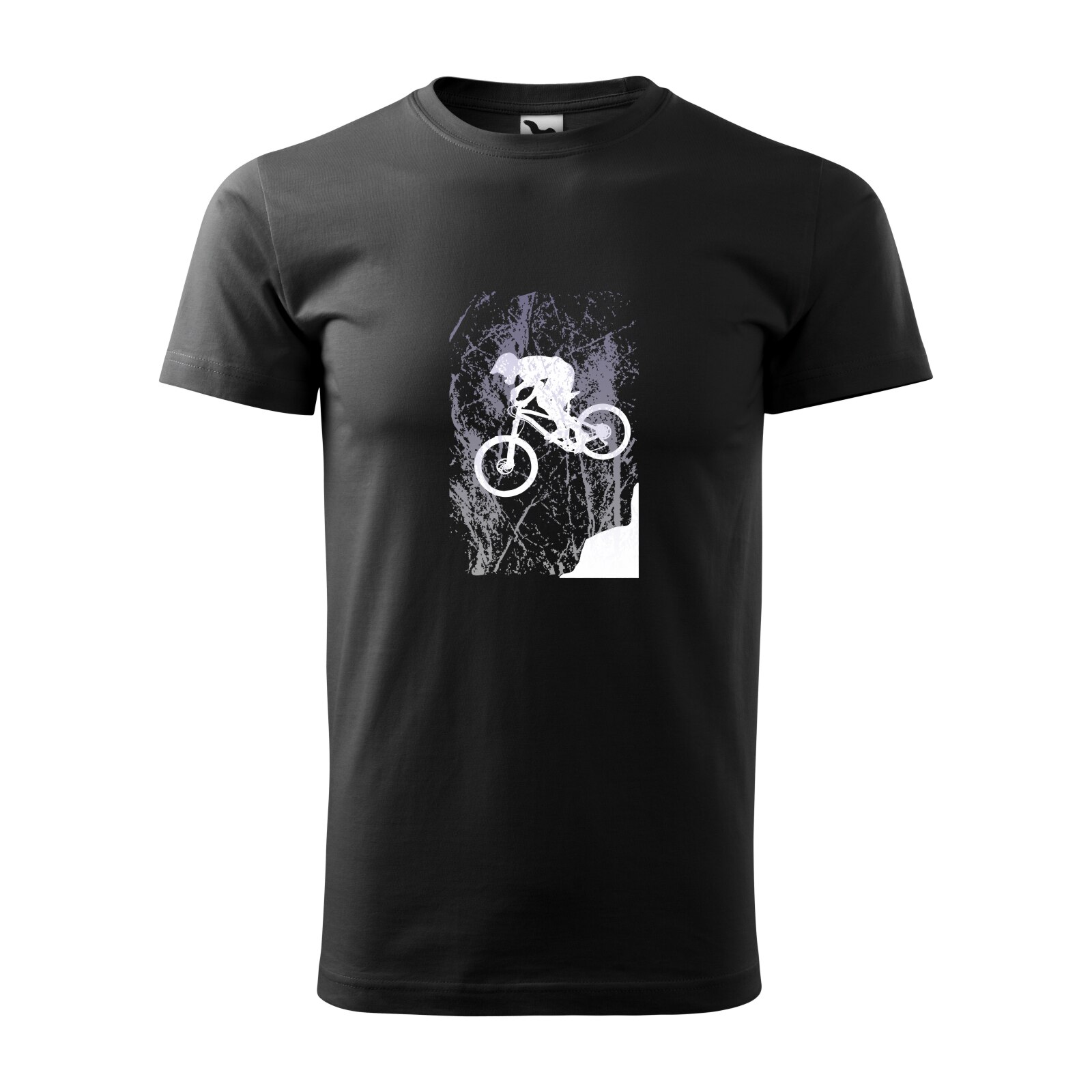 Tricou negru barbati, idee de cadou, pentru biciclisti, Down the Mountain, marime L