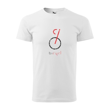 Tricou alb barbati, idee de cadou, pentru biciclisti, Bycicl, marime M Tricou alb barbati, idee de cadou, pentru biciclisti, Bycicl, marime M