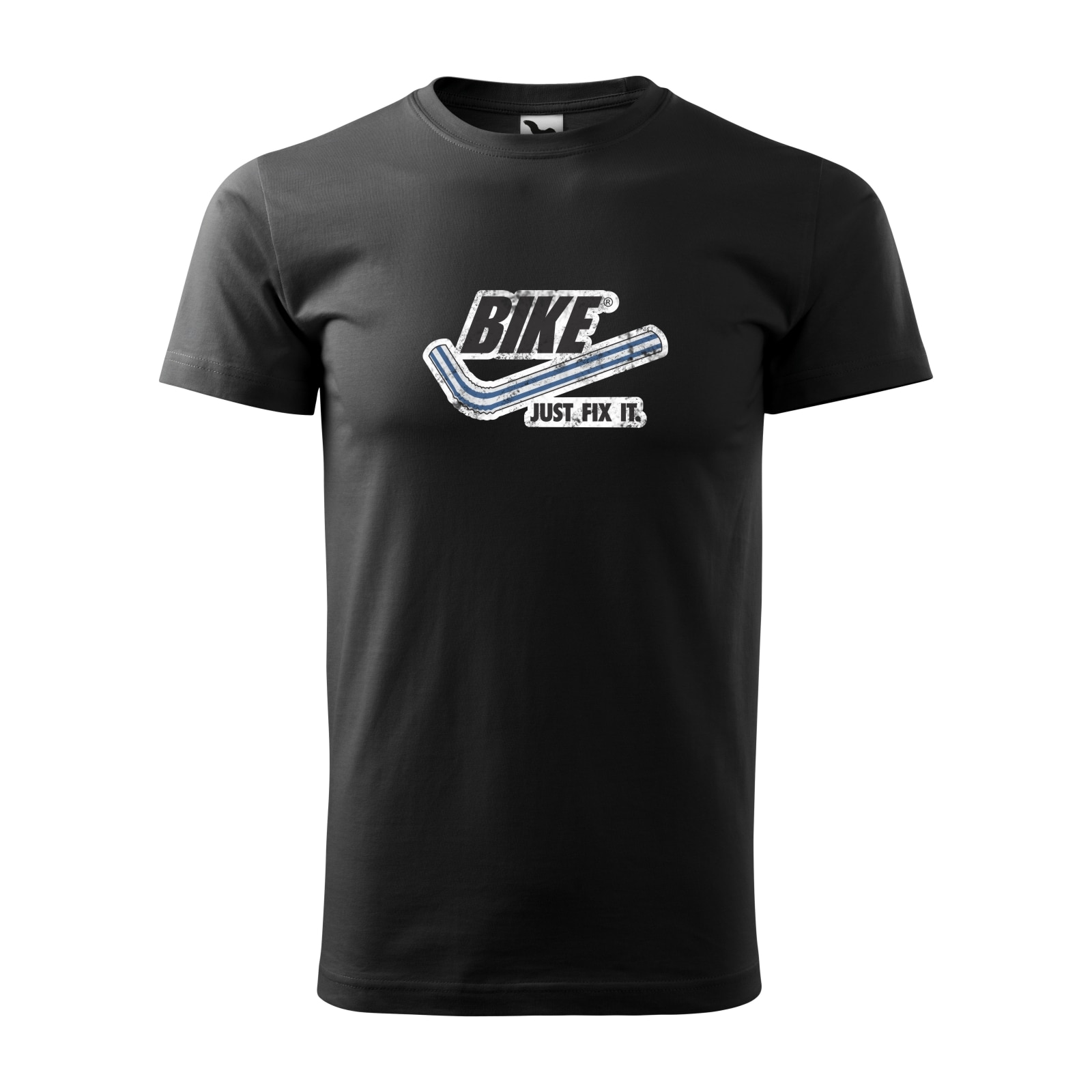 Tricou negru barbati, idee de cadou, pentru biciclisti, Just Fit IT, marime L