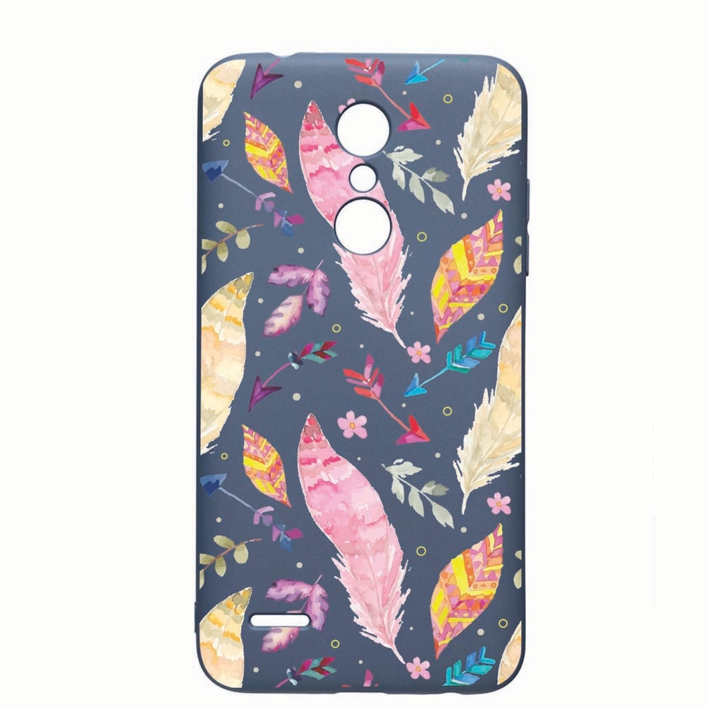 Husa LG K11 / K11 Plus / K10 2018, Happy Flowers, rezistenta la uzura, anti-alunecare, din silicon Premium, AlaskanBlue, AB68