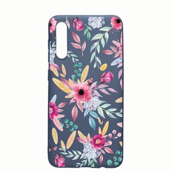 Husa Samsung Galaxy A70, Happy Flowers, rezistenta la uzura, anti-alunecare, din silicon Premium, AlaskanBlue, AB69 Husa Samsung Galaxy A70, Happy Flowers, rezistenta la uzura, anti-alunecare, din silicon Premium, AlaskanBlue, AB69