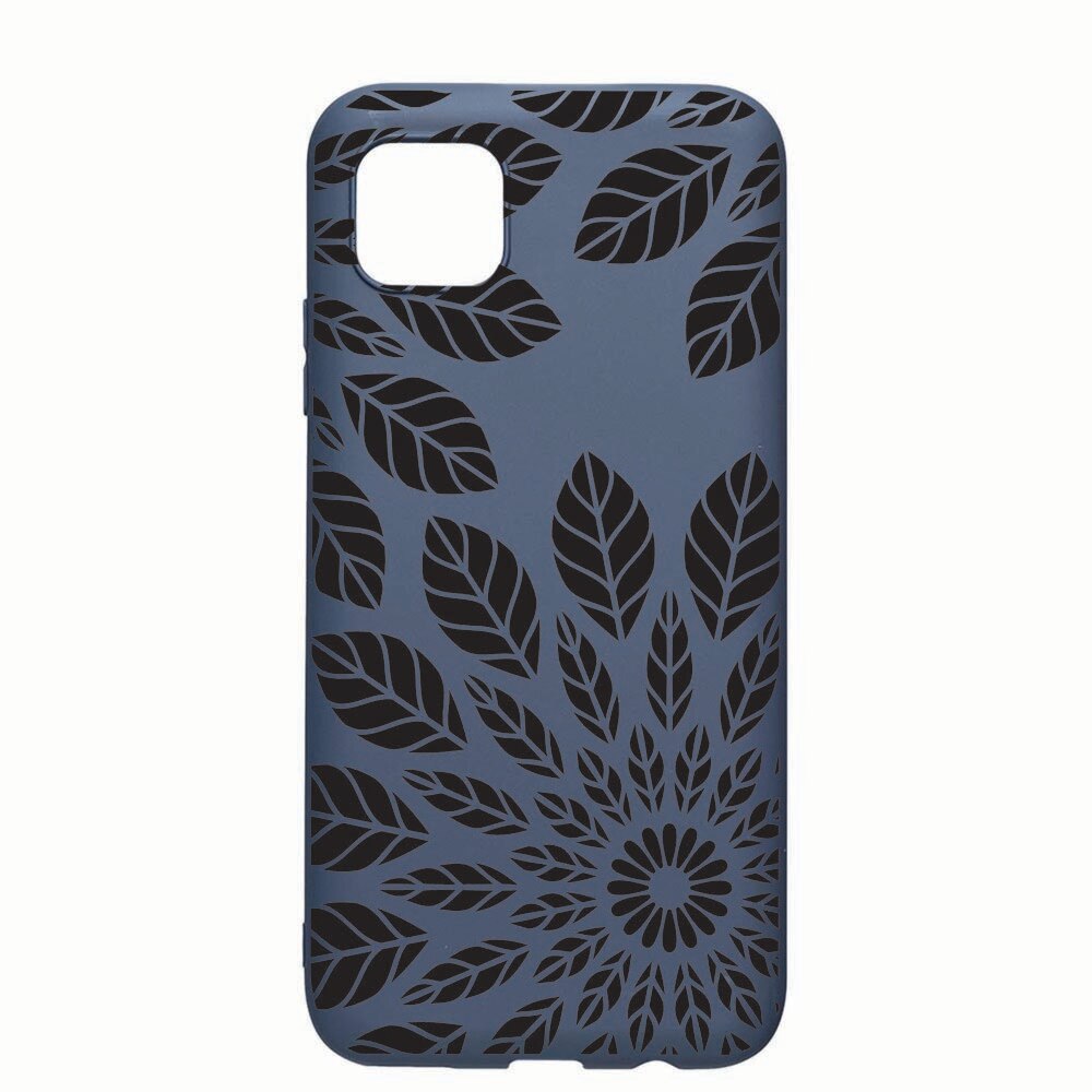 Husa Apple iPhone 11 Pro Max, Black Flower, rezistenta la uzura, anti-alunecare, din silicon Premium, AlaskanBlue, AB76