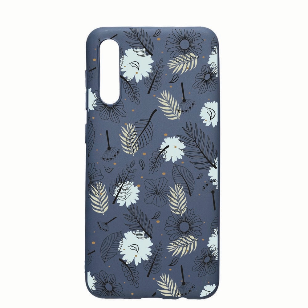 Husa Xiaomi Redmi 9A, Flowers, rezistenta la uzura, anti-alunecare, din silicon Premium, AlaskanBlue, AB81