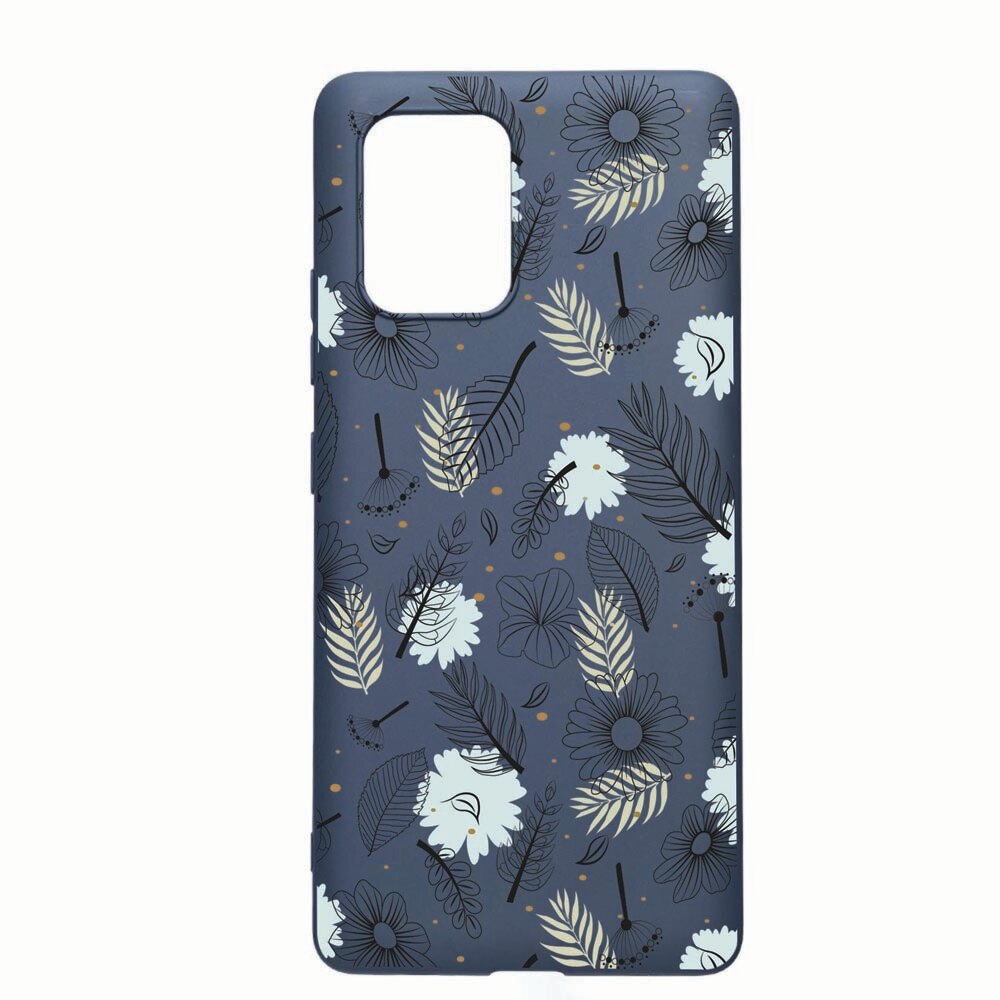 Husa Samsung Galaxy S10 Lite / A91, Flowers, rezistenta la uzura, anti-alunecare, din silicon Premium, AlaskanBlue, AB81