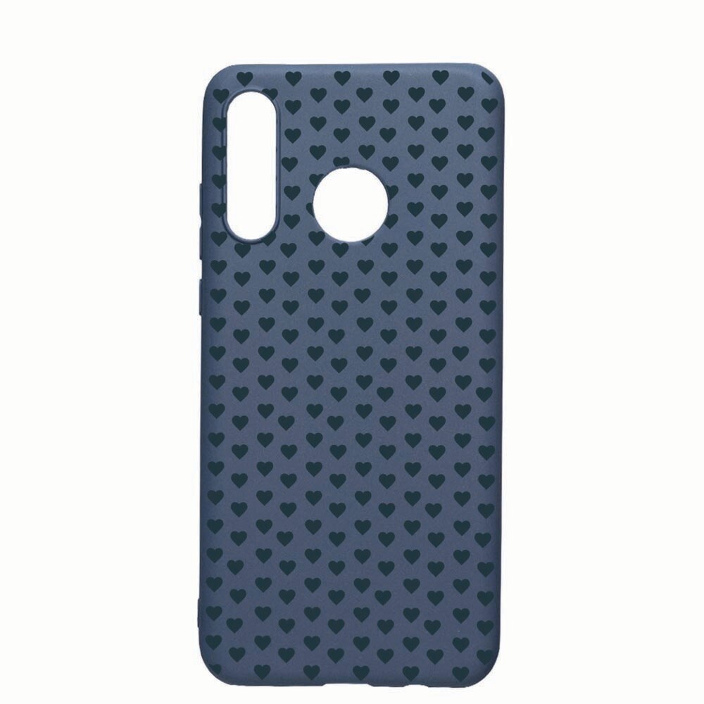Husa Huawei P30 Lite, Little Hearts, rezistenta la uzura, anti-alunecare, din silicon Premium, AlaskanBlue, AB82