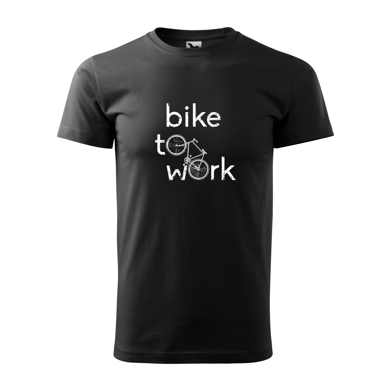 Tricou negru barbati, idee de cadou, pentru biciclisti, Bike to Work, marime S